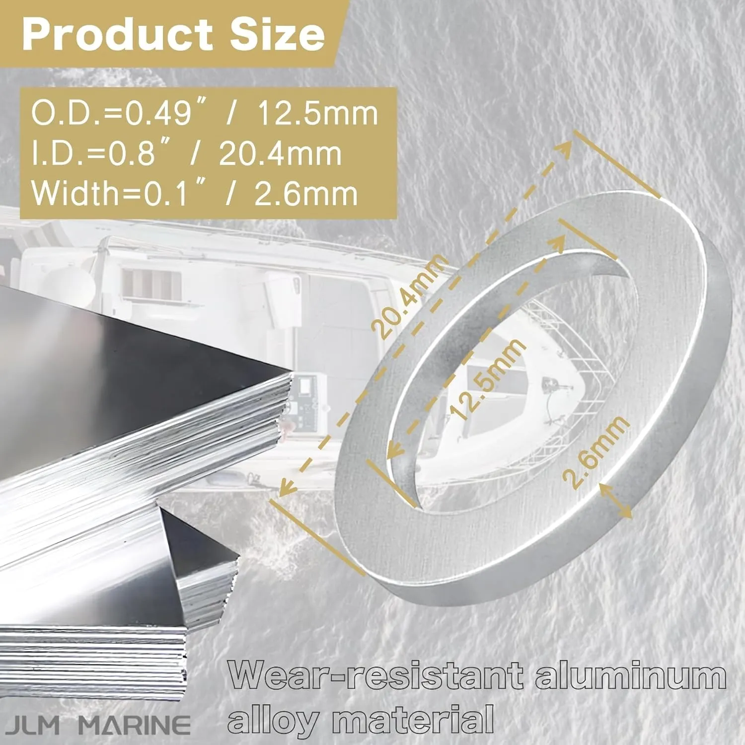 10 PCS Oil Drain Plug Crush Gasket Seal Washer for Suzuki DF 25-350 Marine Models 09168-12012