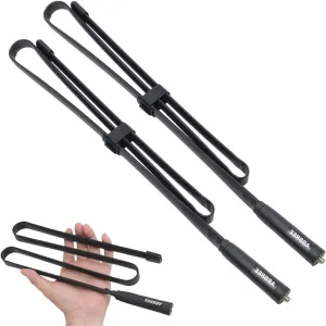 2 Pack ABBREE 42.5-Inch Length SMA-Female Dual Band 144/430Mhz Foldable CS Tactical Antenna for GMRS Radio Baofeng UV-5R BF-F8HP Pro 5RM UV-21R UV-5G Plus GM-5RH K5PLUS AR-152 GM-15PRO Radio Antenna