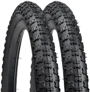 20 Bike Tire, HUIOK 20x2.125 Bicycle Tire Replacement Kits 2 Pack, Folding Replacement 20 Inch Bike Tire for BMX and MTB, Puncture-Resistant and Comfortable Design for Extreme Sports