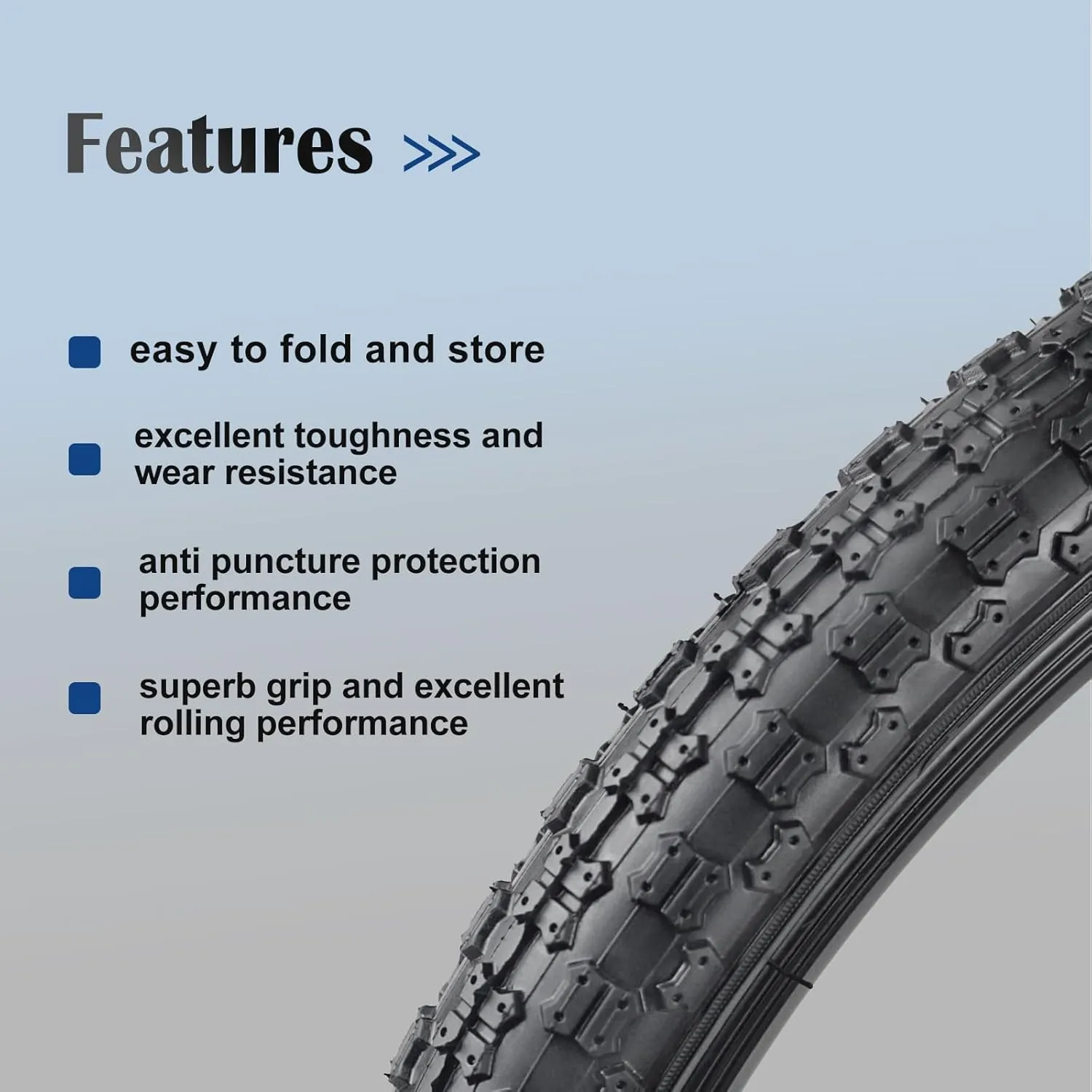 20 Bike Tire, HUIOK 20x2.125 Bicycle Tire Replacement Kits 2 Pack, Folding Replacement 20 Inch Bike Tire for BMX and MTB, Puncture-Resistant and Comfortable Design for Extreme Sports