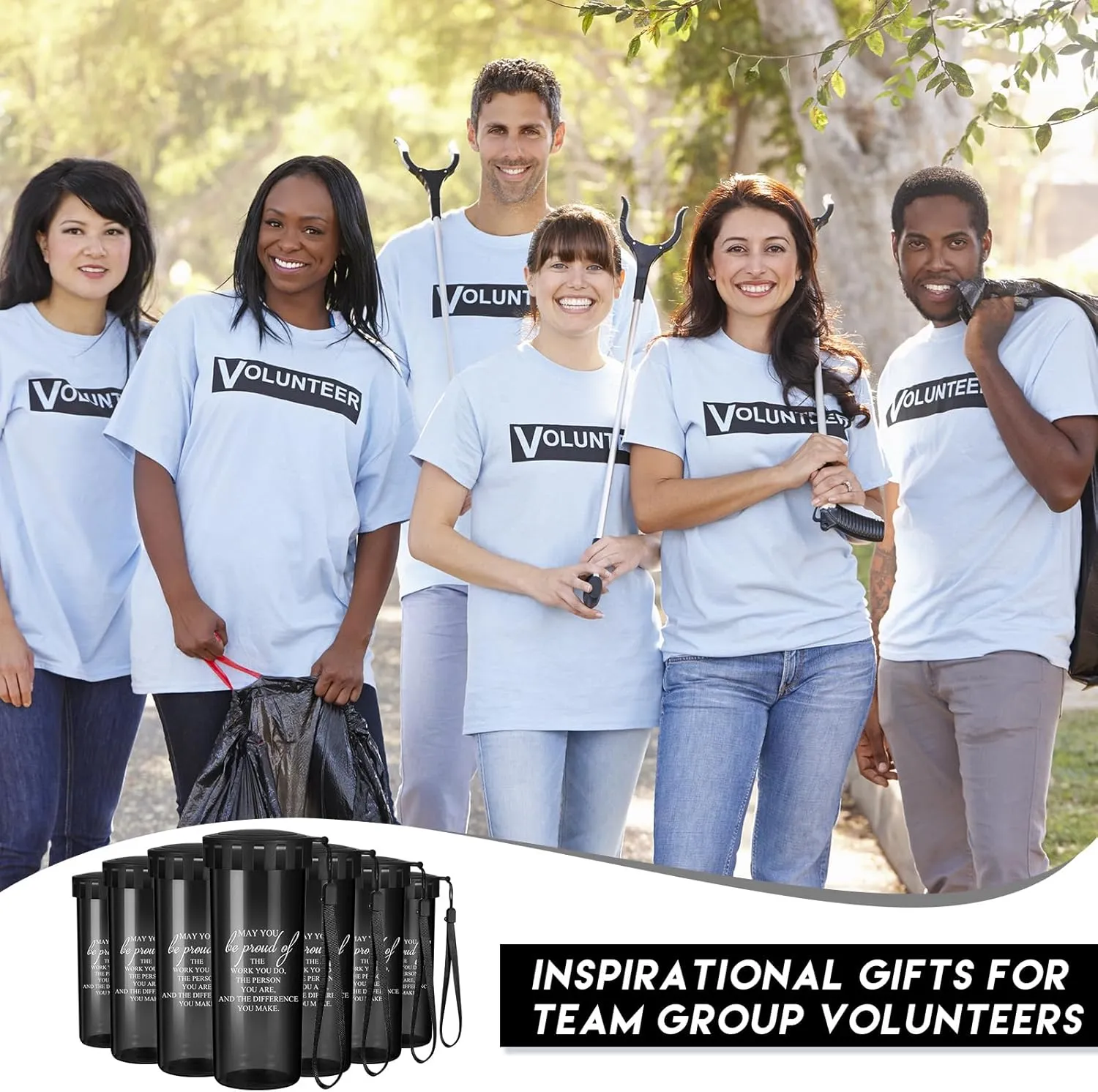 20 Pcs Cna Week Gifts Bulk 2025 Thank You Water Bottles Bulk with Lid Camp Gifts for Volunteer Staff Employee Nurse Students Teacher Graduation Coworker Women Men