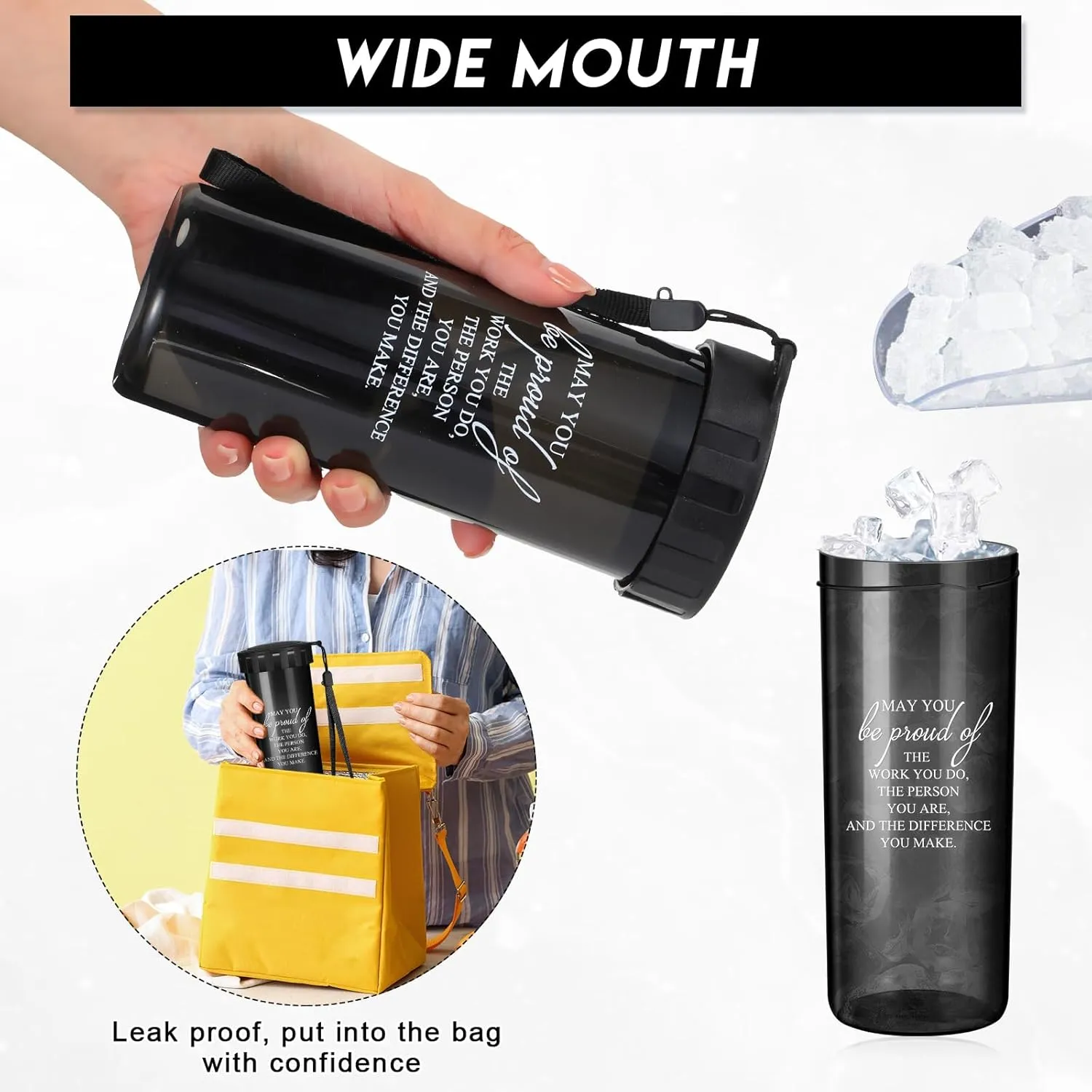 20 Pcs Cna Week Gifts Bulk 2025 Thank You Water Bottles Bulk with Lid Camp Gifts for Volunteer Staff Employee Nurse Students Teacher Graduation Coworker Women Men