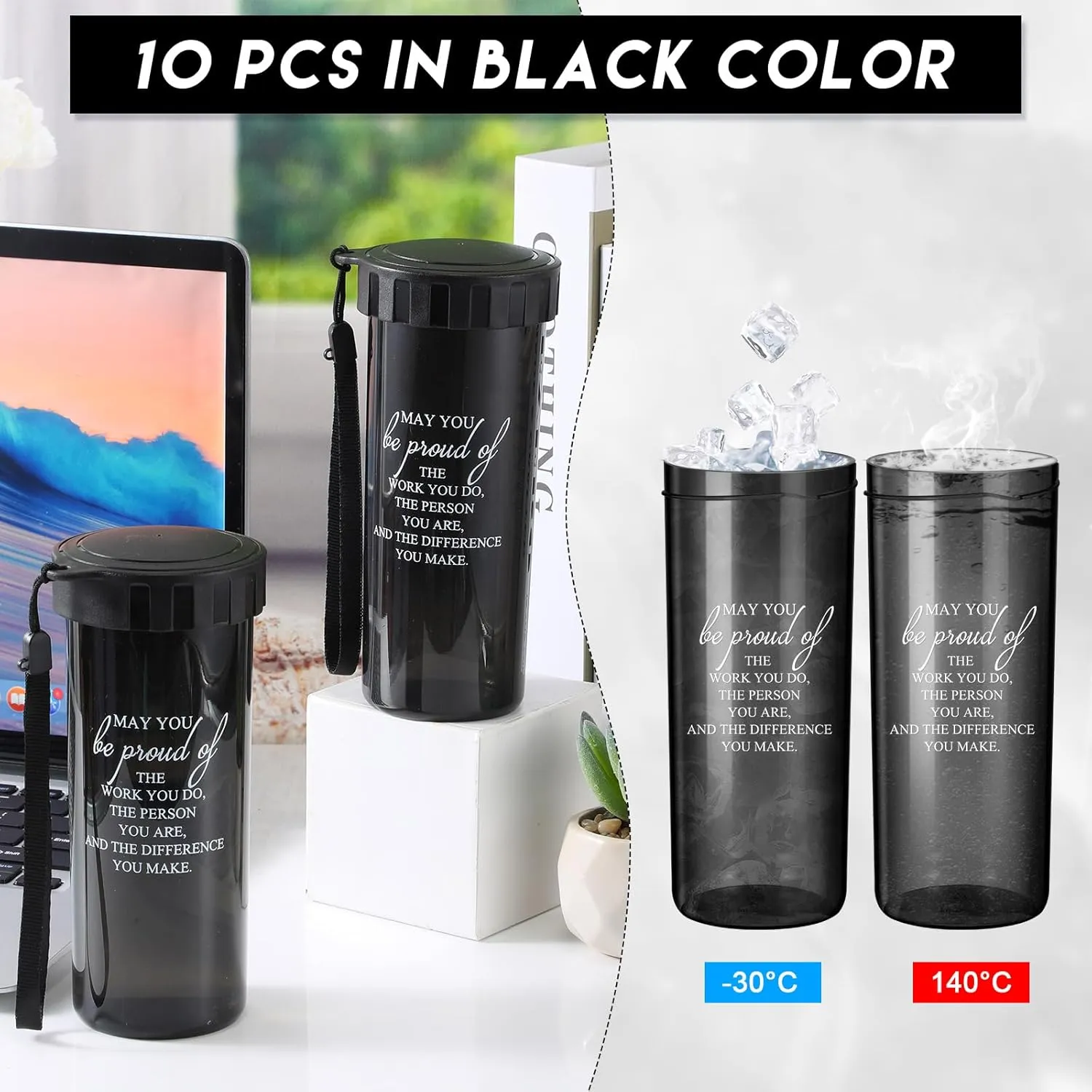 20 Pcs Cna Week Gifts Bulk 2025 Thank You Water Bottles Bulk with Lid Camp Gifts for Volunteer Staff Employee Nurse Students Teacher Graduation Coworker Women Men