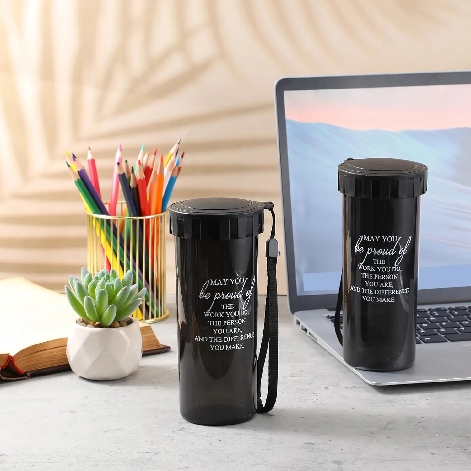 20 Pcs Cna Week Gifts Bulk 2025 Thank You Water Bottles Bulk with Lid Camp Gifts for Volunteer Staff Employee Nurse Students Teacher Graduation Coworker Women Men