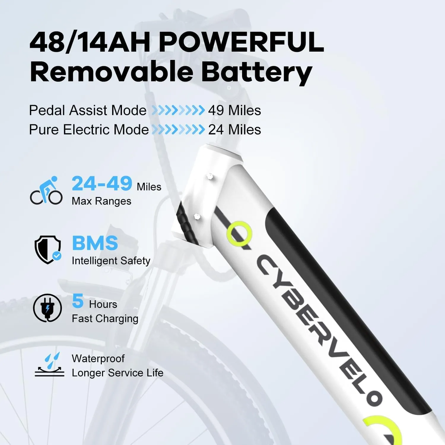 26" Electric Bike for Adults – Powerful 1000W Motor, 48V Removable Battery, 7-Speed, Front Suspension & LCD Display – Commuter and Mountain EBike for Women
