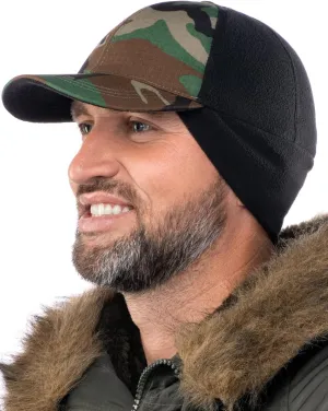 2SBR 2SABERS Mens Winter Hat with Earflaps and Visor - Warm Trucker Baseball Cap Hat