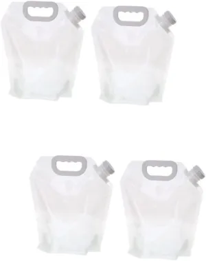 2sets Foldable Water Carrier Durable Outdoor Water Bag for Camping Hiking Portable Collapsible with Leak Seal Lightweight Travel Essential 2pcs*2