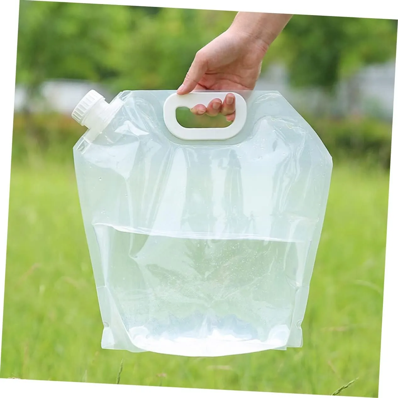 2sets Foldable Water Carrier Durable Outdoor Water Bag for Camping Hiking Portable Collapsible with Leak Seal Lightweight Travel Essential 2pcs*2