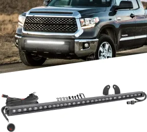 30 Inch Single Row CREE LED Light Bar with Wiring Harness, Nirider Black Series LED Bar Kit 150W Super Slim Flood Fog Lights Driving Lights Off Road Light Bars for Polaris UTV ATV Truck Toyota