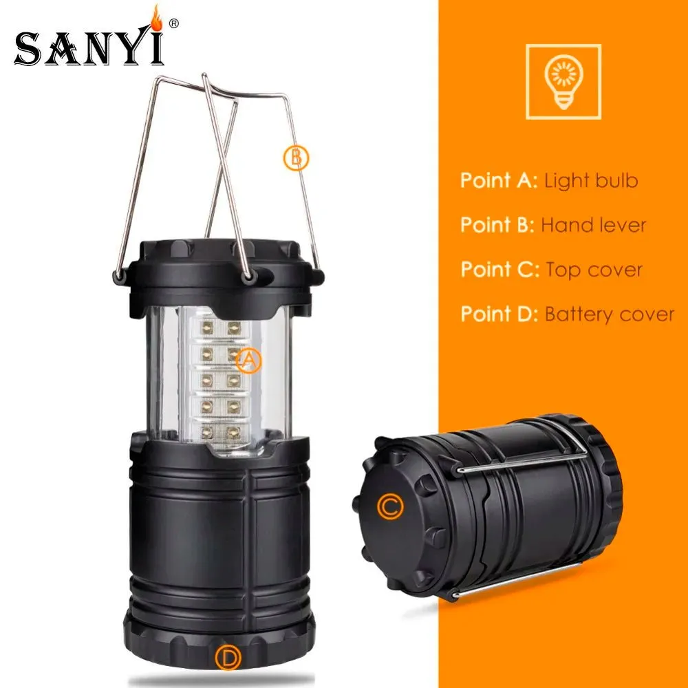 30 LED Collapsible Camping Lantern - Portable & Waterproof
