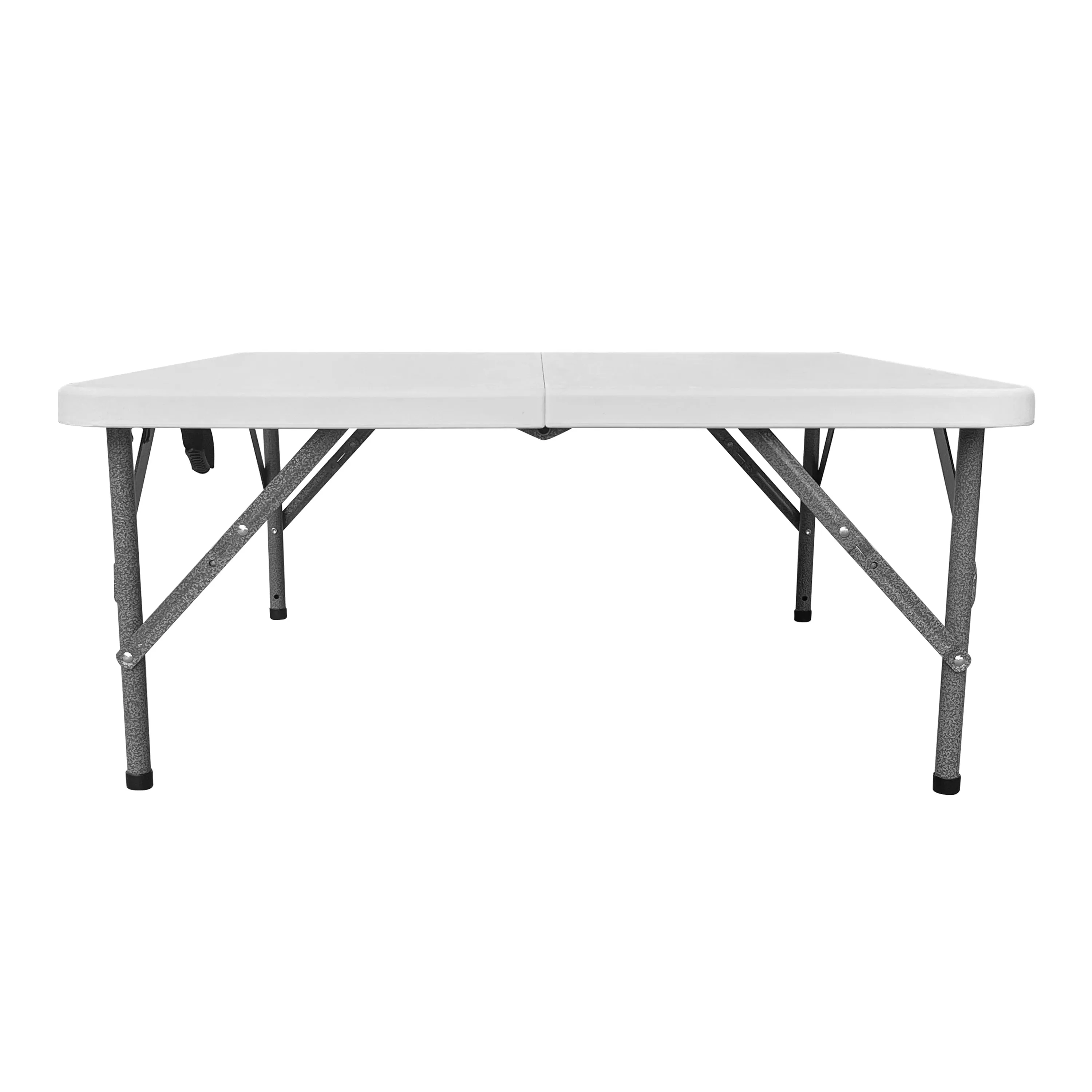 34” Square Folding Table, Height Adjustable Foldable Table with Easy-Carry Handle