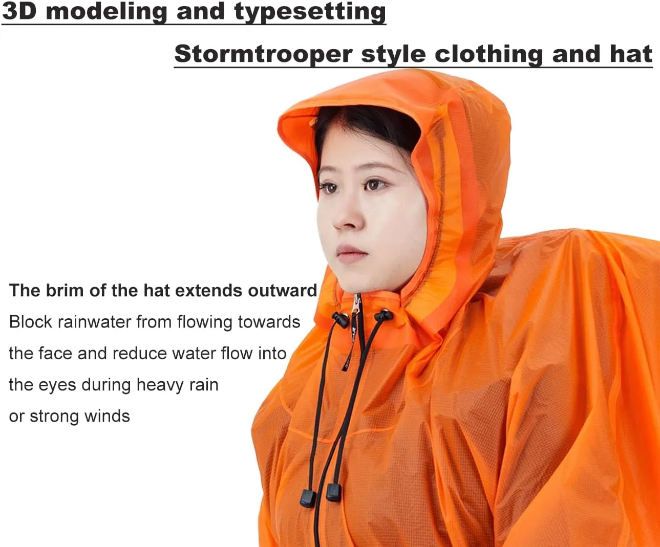 3F Rain Poncho,15D nylon lightweight windproof, snow proof,waterproof poncho for hiking, mountaineering, camping