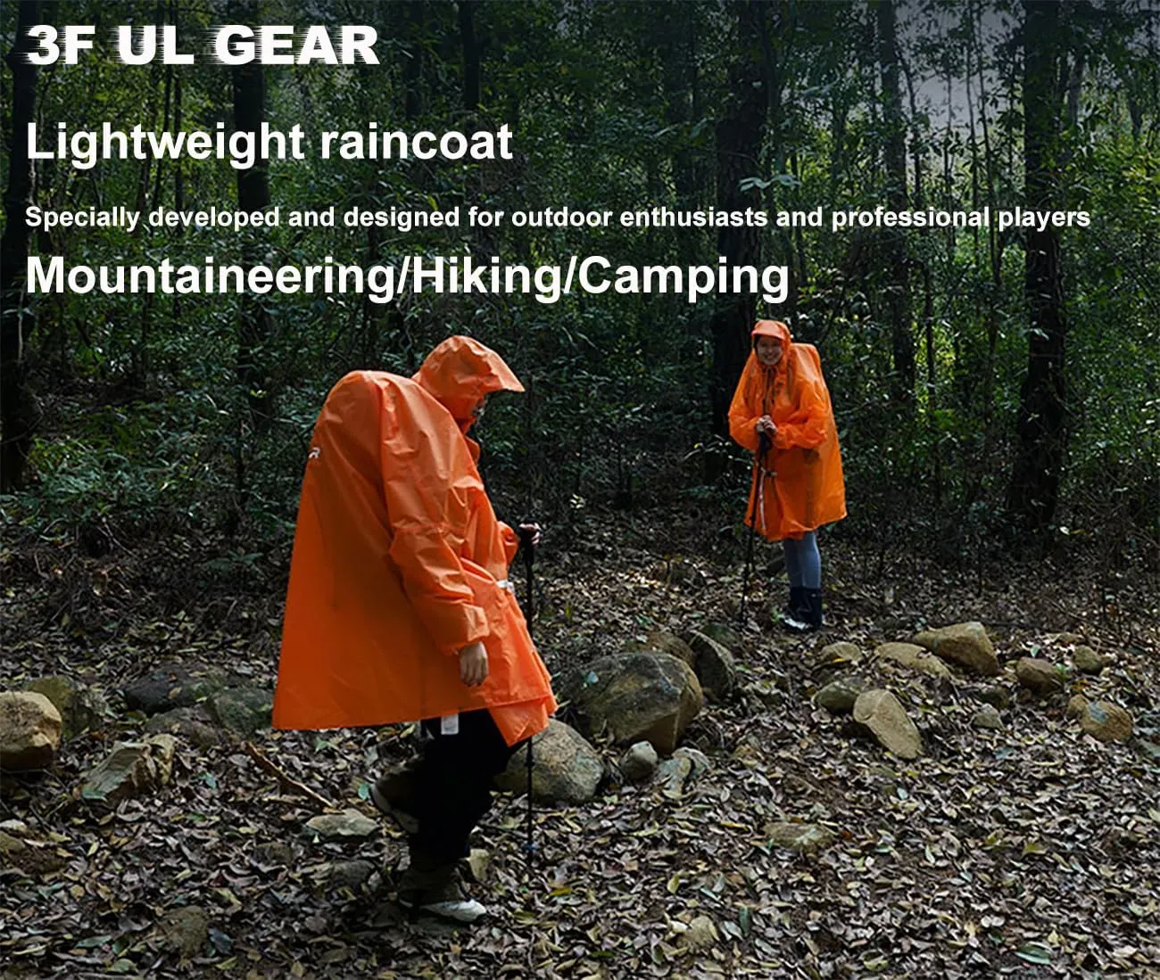 3F Rain Poncho,15D nylon lightweight windproof, snow proof,waterproof poncho for hiking, mountaineering, camping