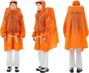 3F Rain Poncho,15D nylon lightweight windproof, snow proof,waterproof poncho for hiking, mountaineering, camping