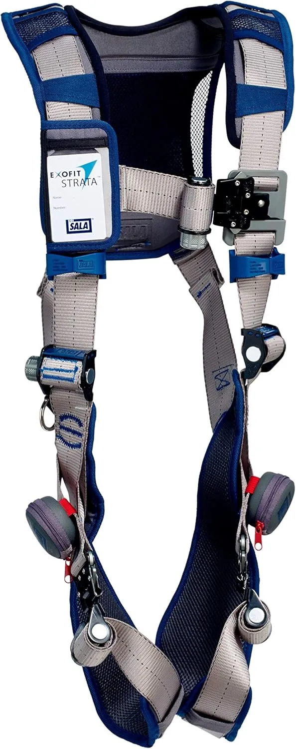 3M DBI-SALA ExoFit STRATA Vest-Style Harness 1112478, Grey, Blue, X-Large, 1 EA