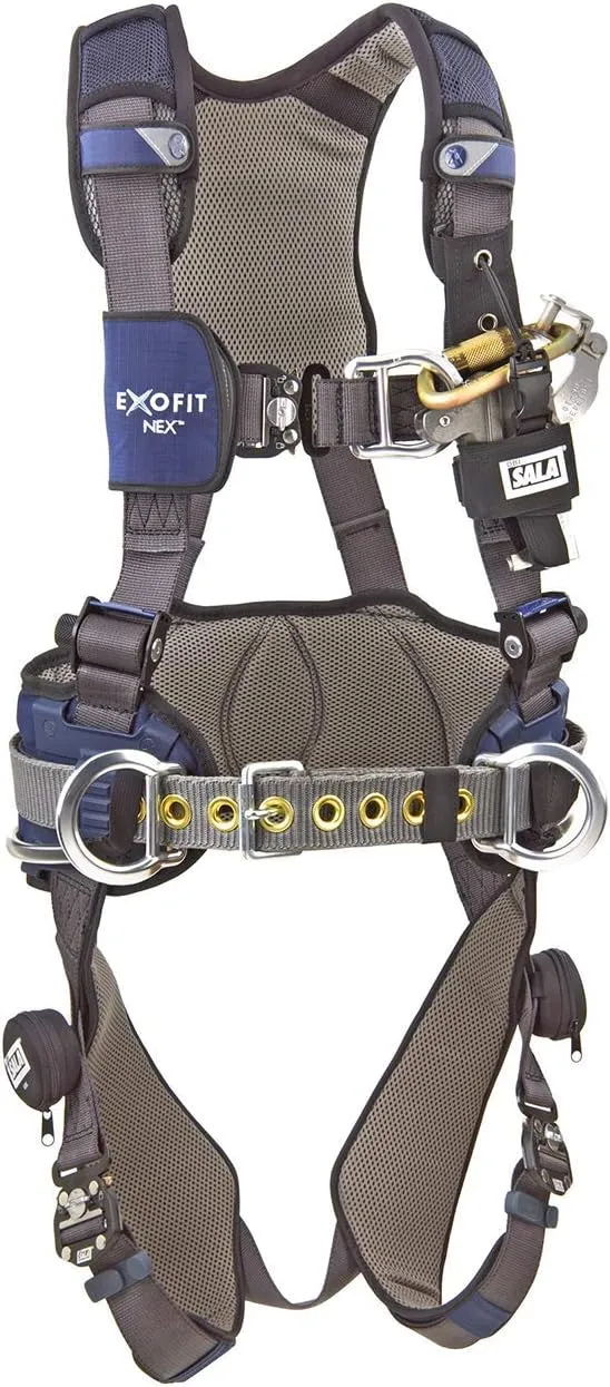 3M DBI-SALA ExoFit X300 Comfort Wind Energy Climbing/Positioning Safety Harness 1113217, Large
