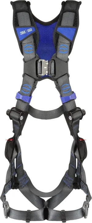 3M DBI-SALA ExoFit X300 X-Style Vest Safety Harness with Back Padding, Quick Connect Chest and Leg Buckles, Back D-Ring, Confined Space, Rigging, Climbing, Positioning, X-Large/2X