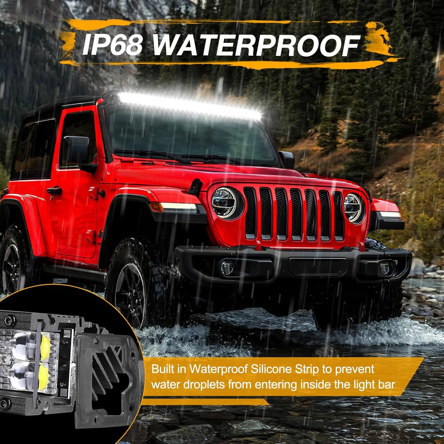 40 Inch Curved LED Light Bar, Niking Auto Super Slim 360W Off Road Dual Row LED Driving Light Spot Flood Combo Work Light Roof Bumper Bar for Trucks UTV ATV SUV RZR Wrangler JK JL Boat