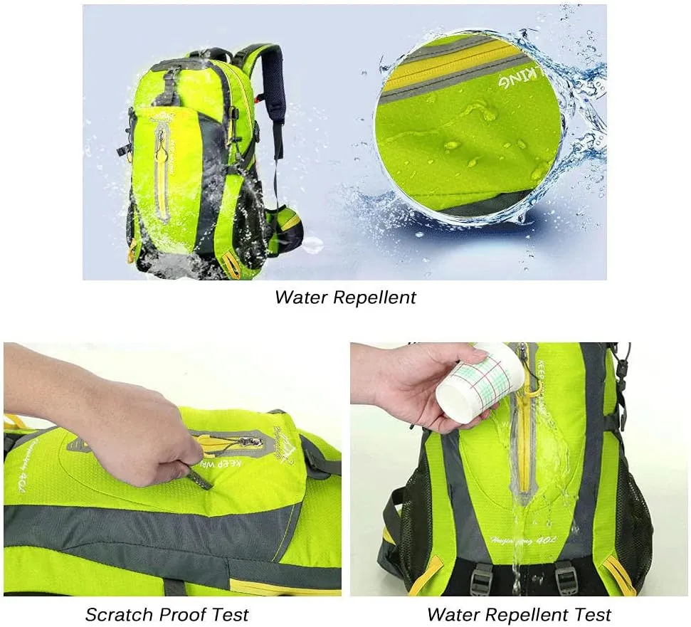 40L Waterproof Climbing Rucksack Travel Hiking Backpack Laptop Daypack Trekking Backpack Outdoor Men Women Sport Bag-Dark Blue