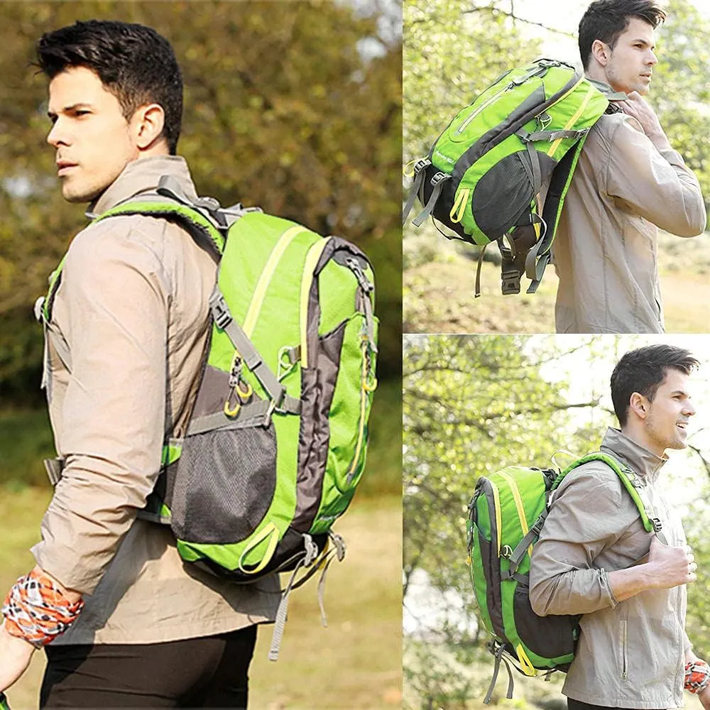 40L Waterproof Climbing Rucksack Travel Hiking Backpack Laptop Daypack Trekking Backpack Outdoor Men Women Sport Bag-Dark Blue
