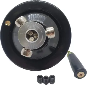 4" Ultimate Handwheel for Shaft 1/2'' or Smaller, Heavy-Duty Crank Handle for Table Saw, Lathe, Milling Machine & Drill Press – Compatible with Craftsman, DeWalt & Universal Machinery Made in Korea