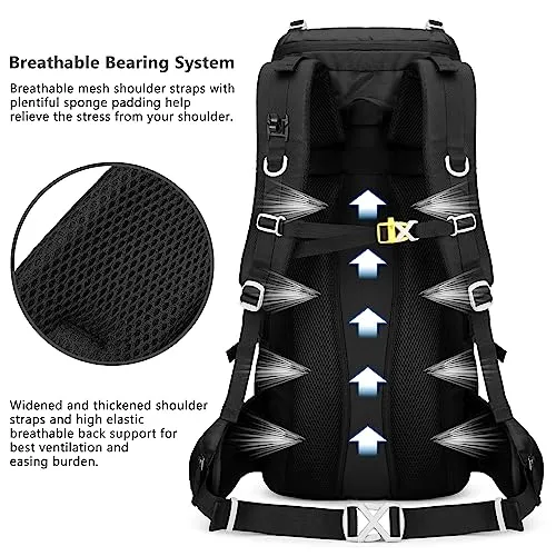 50L Hiking Backpack Men Camping Backpack with Rain Cover