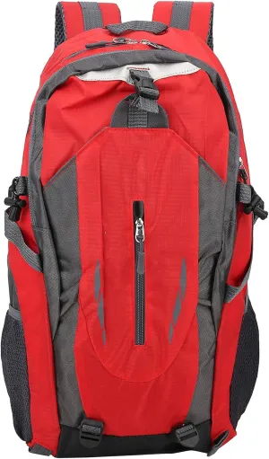 6 Colors 40L Waterproof Camping Backpack, Lightweight Travel Backpack for Outdoor Sports Climbing Tourism (Red)
