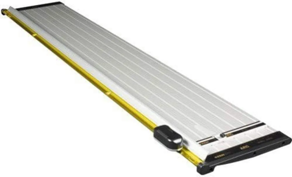 60611 Advanced Rotary Cutter 100" Cut Length Trimmer, Cuts Easily in Both Directions, Two Integral Roller Clamps Provide Secure Clamping During Cutting, Extruded Silver Anodized Aluminum Base
