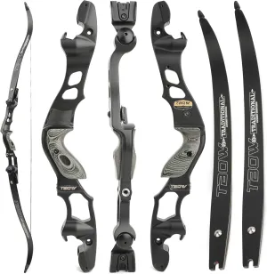 62" ILF Recurve Bow for Adult Youth Hunting Takedown 25-65Lbs Right Hand Gordon Bow Limbs CNC Machining