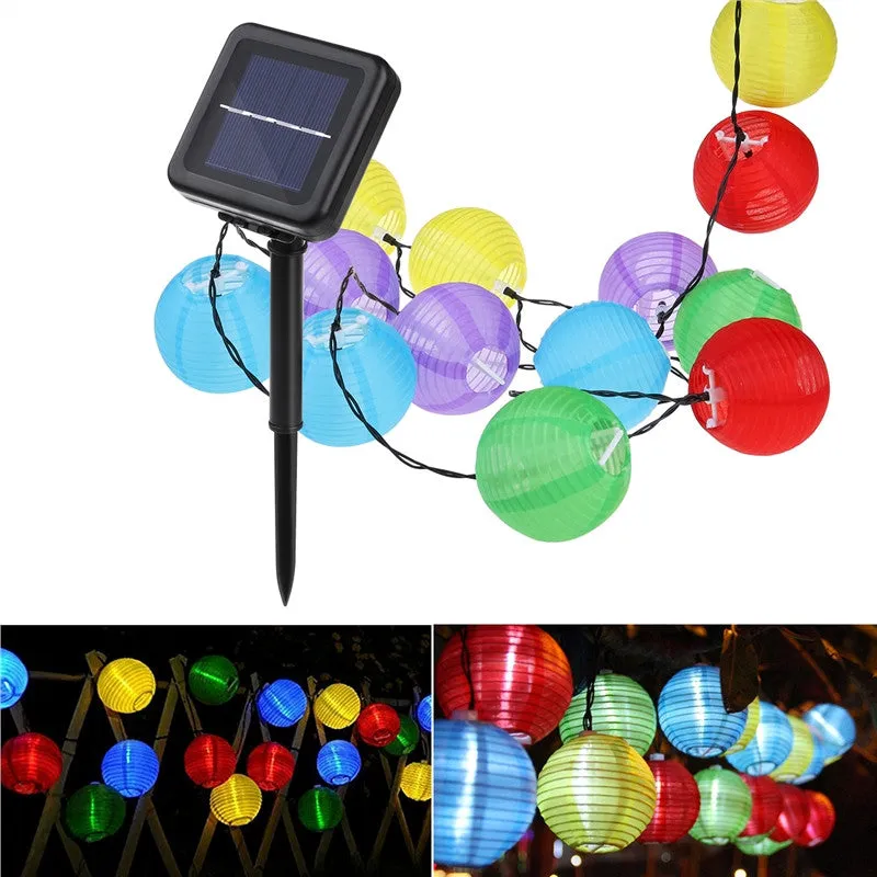6.5m 30 LED Lantern Solar String Lights