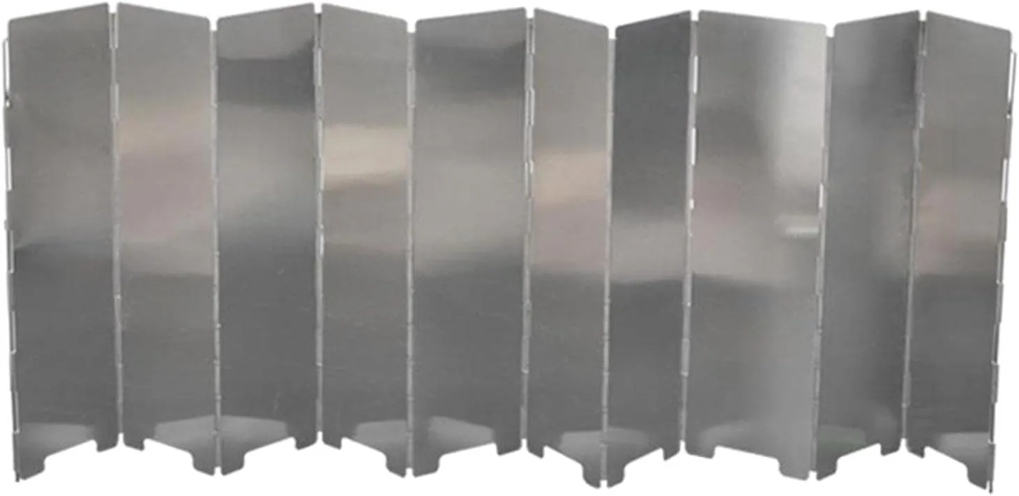 9 Plates Camping Gas Cooker Windshield Picnic Outdoor Wind Screen,