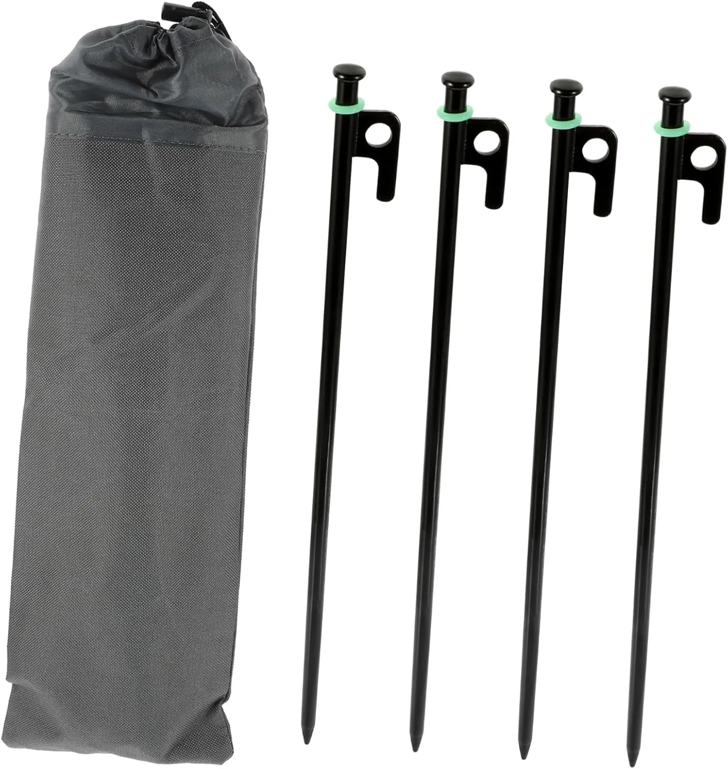 9pcs Windproof Tent Pegs Set Heavy Duty Metal Stakes for Camping Outdoor Canopy Tent