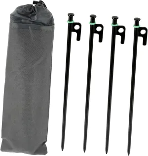 9pcs Windproof Tent Pegs Set Heavy Duty Metal Stakes for Camping Outdoor Canopy Tent