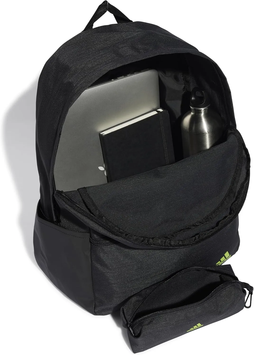 adidas Backpack, Black/Sslime, One Size