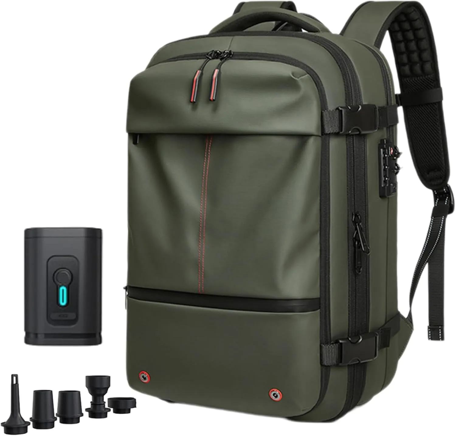 Aeropack Backpack, 60L Aeropack Expandable Vacuum Seal Compression Travel Waterproof Backpack with Electric Air Pump (Green)