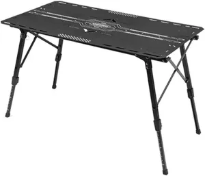All Terrain Folding Table Portable Adjustable Aluminum Table Outdoor Camping Table Fireplace Coffee Table Picnic Table Suitable for Outdoor Camping Picnic BBQ Beach