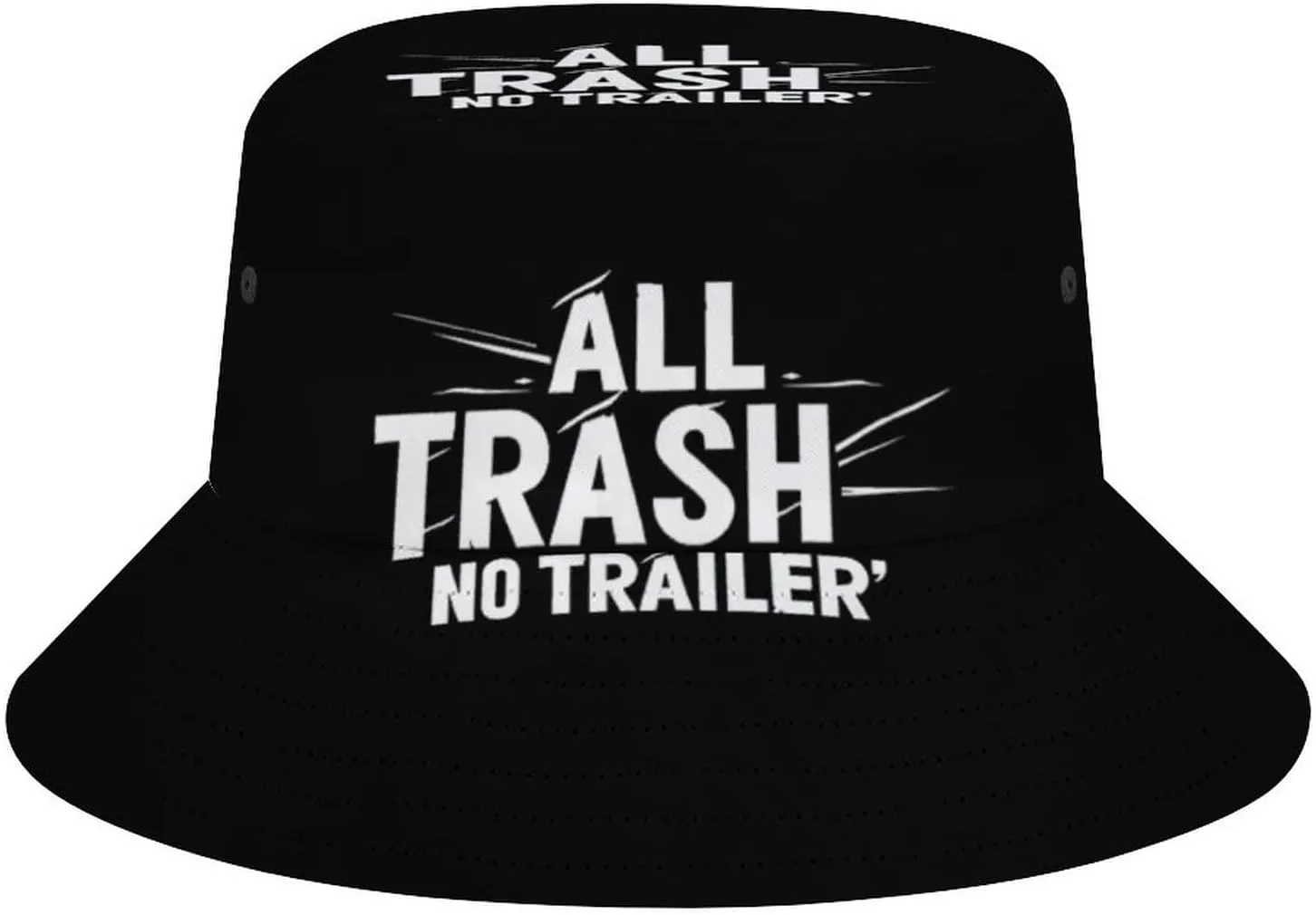 All Trash No Trailer Foldable Bucket Hat for Men Women Sun Fishing Cap Summer Outdoor Travel