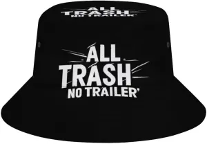 All Trash No Trailer Foldable Bucket Hat for Men Women Sun Fishing Cap Summer Outdoor Travel