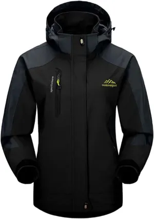 Alloaone Men Waterproof Hiking Jacket Suit Thin Fleece Jacket And Quick-Drying Pants Outdoor Trekking Camp Coat Set