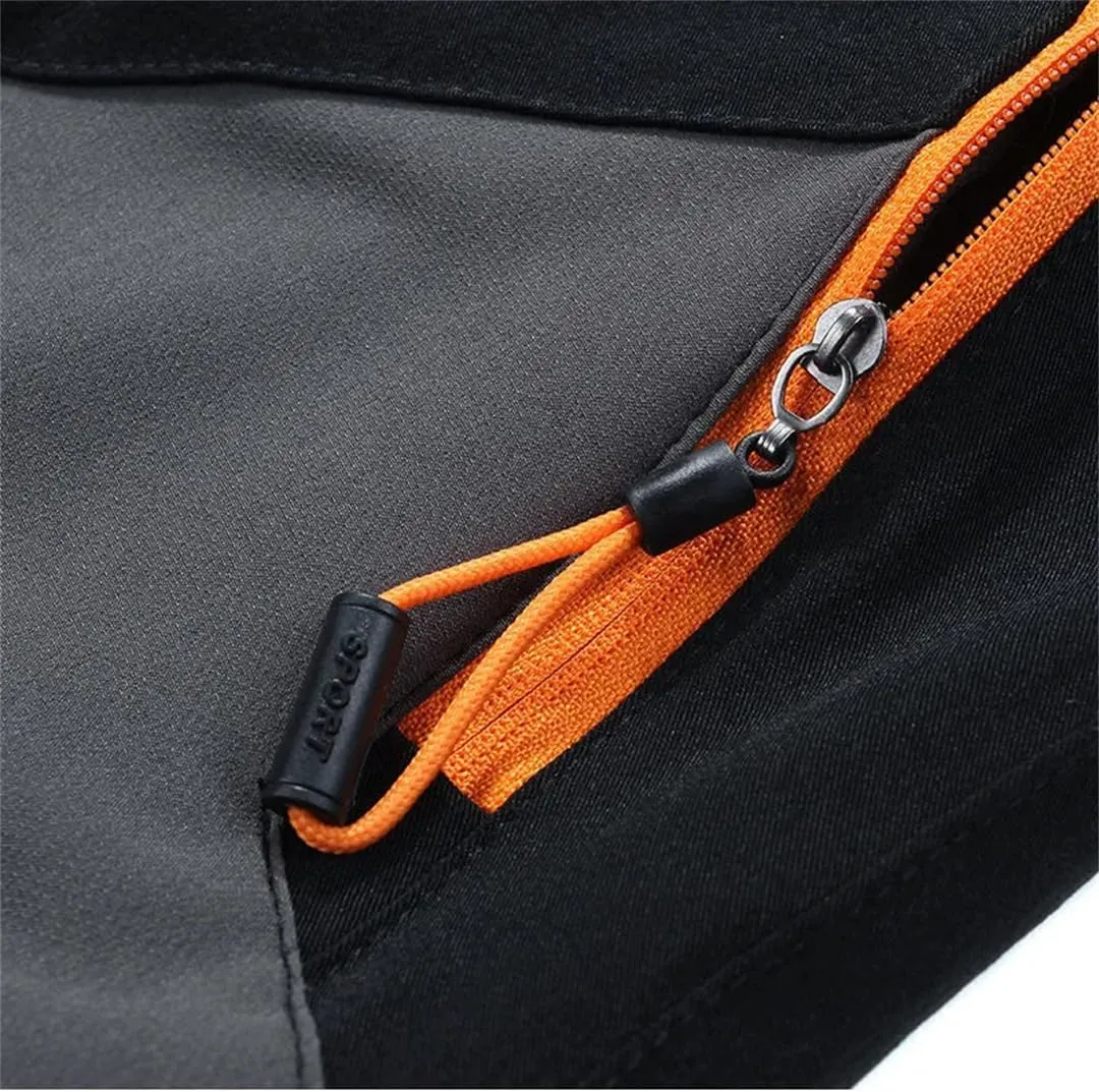 Alloaone Men Waterproof Hiking Jacket Suit Thin Fleece Jacket And Quick-Drying Pants Outdoor Trekking Camp Coat Set