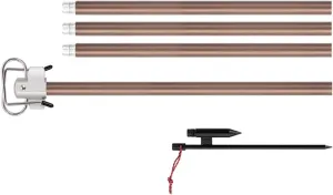 Aluminum Camping Lamp Stand Outdoor Lamp Rod Post Hanging Tent Light Holder Rack Light Hook Stand for Camping Traveling
