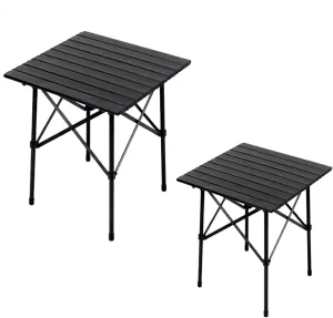 Aluminum Camping Table Portable Picnic Table Roll Up Camping Table Compact Structure with Carry Bag for Camp Party & Events