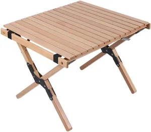 Aluminum Folding Table Portable Roll Up Camp Table with Bag Outdoor Travel Garden Picnic Table