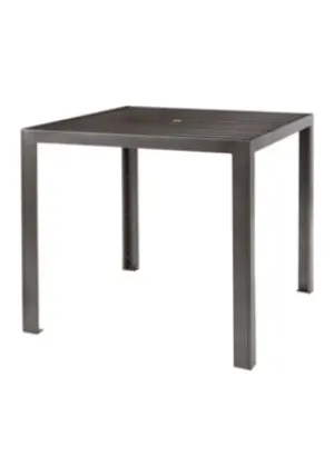 Aluminum Slat 42" Square Bar Umbrella Table by Tropitone