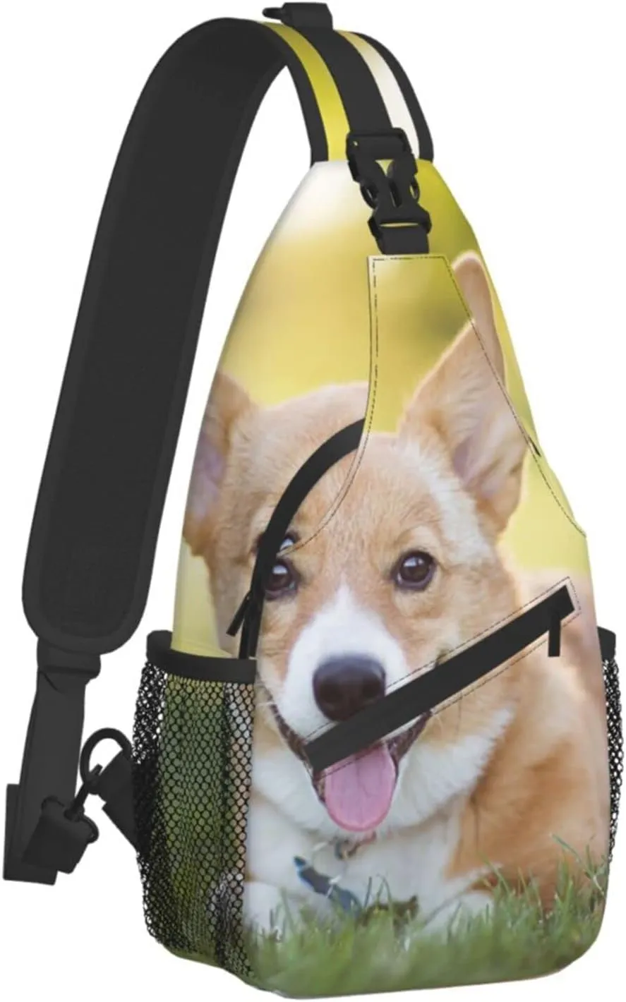 AMRANDOM Sling Bag Multipurpose Chest Crossbody with Adjustable Strap Outdoor Backpack