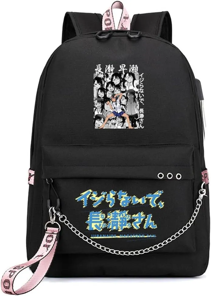 Anime Don't Toy With Me Miss Nagatoro Ijiranaide Nagatoro San Backpack Cosplay Backpack With Chain (2)