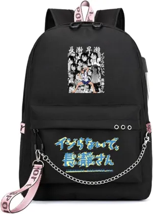 Anime Don't Toy With Me Miss Nagatoro Ijiranaide Nagatoro San Backpack Cosplay Backpack With Chain (2)