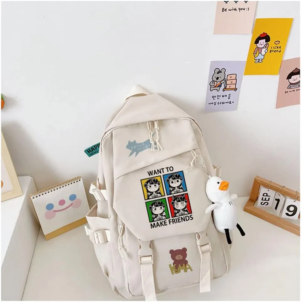 Anime Komi Cant Communicate Komi Shouko San Excited Cosplay Aesthetic Backpack With pendant (12)