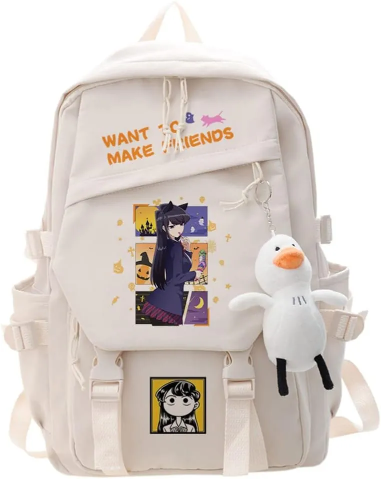 Anime Komi Cant Communicate Komi Shouko San Excited Cosplay Aesthetic Backpack With pendant (12)