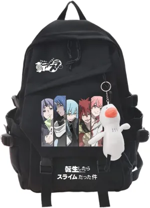 Anime Tensei Shitara Slime Datta Ken Rimuru Tempest Backpack Kawaii Backpack With Pendant Cosplay (9)